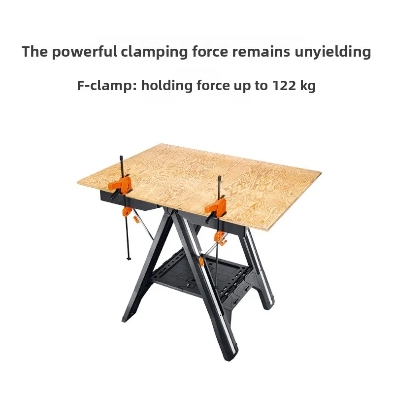 Multifunctional workbench, portable woodworking saw table, folding repair tool