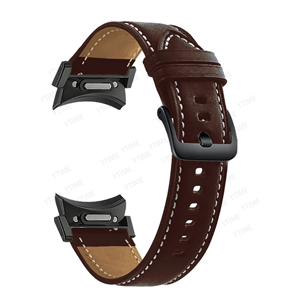 No Gap Strap for Samsung Galaxy Watch 7/6/5/4 40mm 44mm 5 Pro FE Leather Bracelet for Galaxy Watch 6 4 Classic 43 47mm 42 46 mm