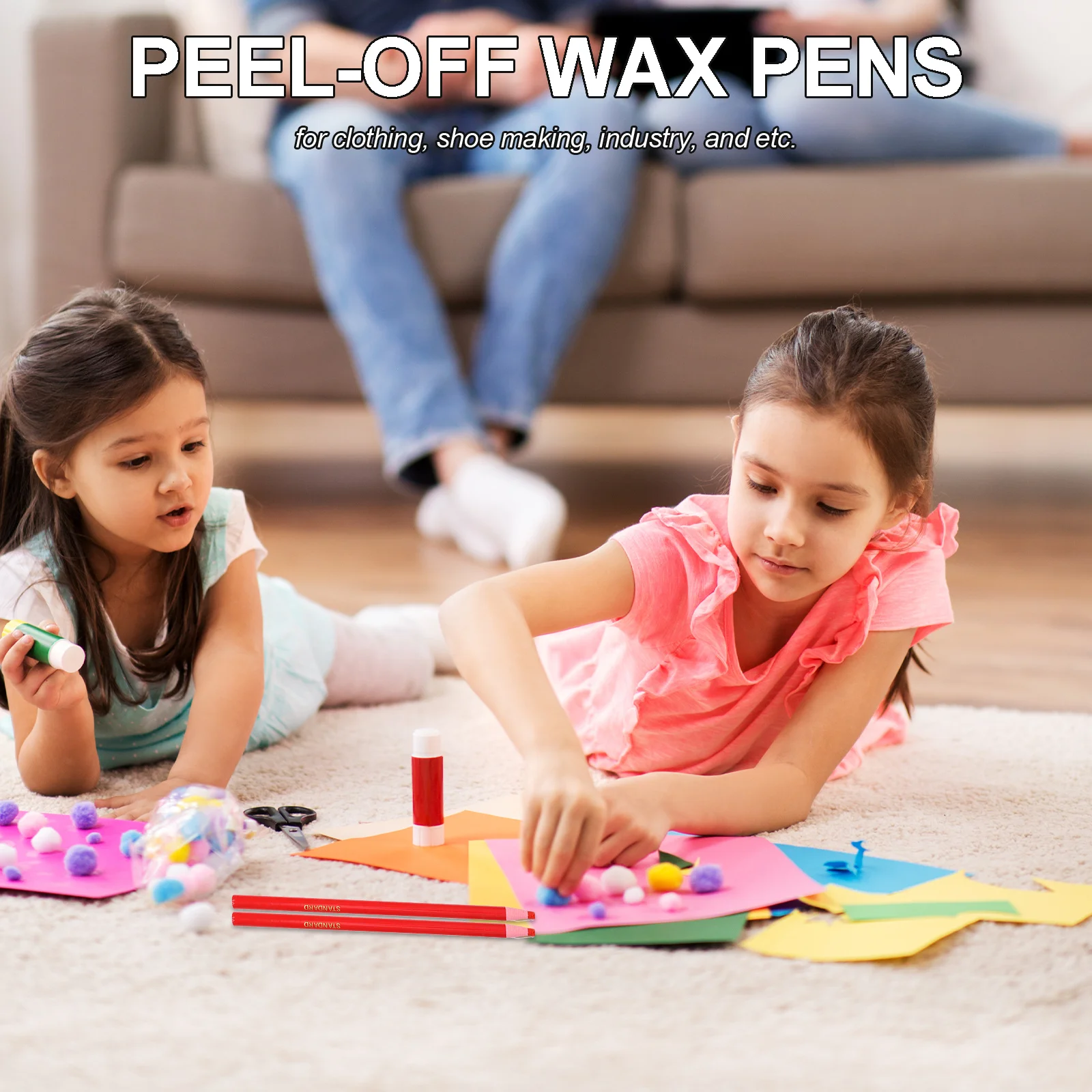 

12Pcs China Markers Peel-Off Wax Sticks Rich Color on Pottery Wood Glass Paper Ideal for Shoe Making Industrial Use