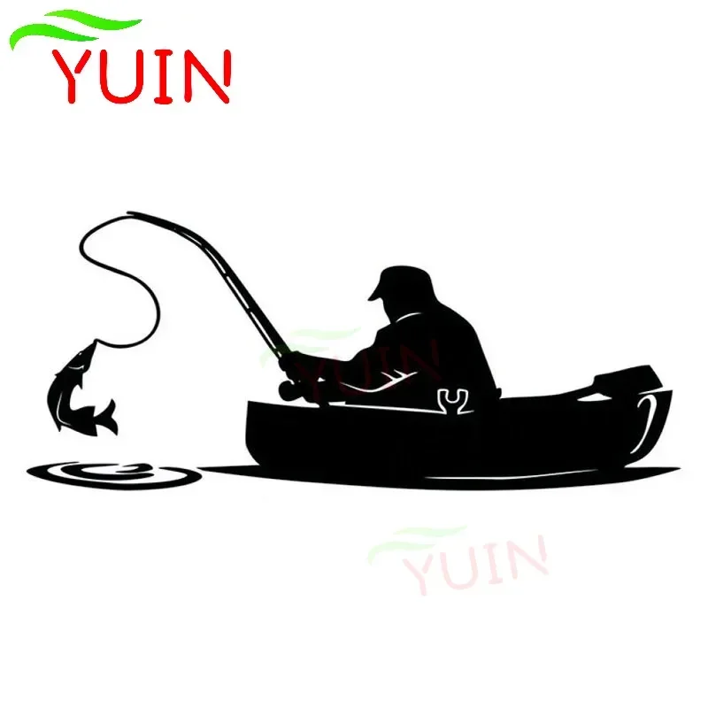

YUIN Fashion Fisherman Fishing Car Sticker Boat Auto Accessories PVC Body Window Decoration Cover Scratch Waterproof Stickers