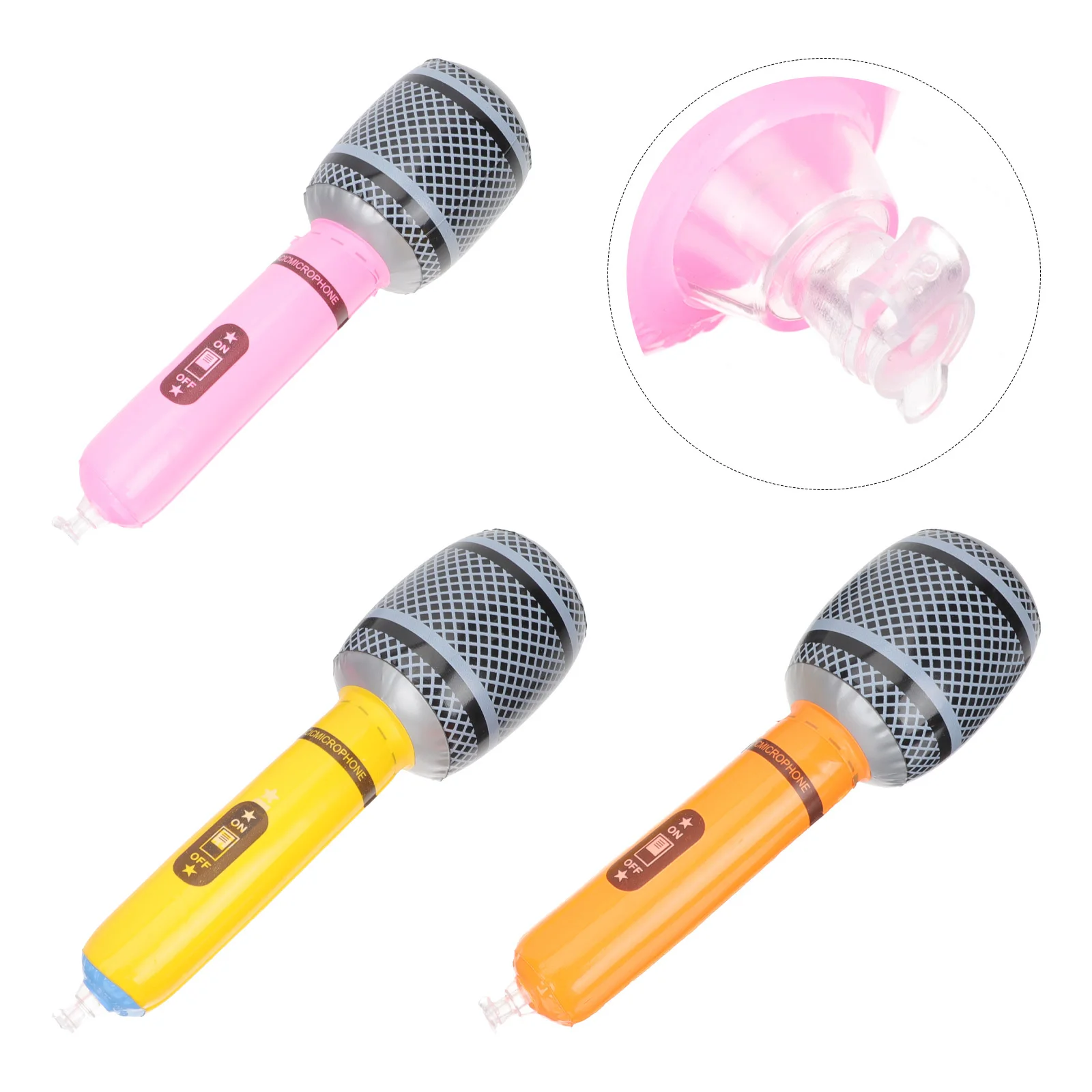 

Inflatable Rock Microphone Simulation Party Prop for Singing Practice Musical Performance Play Microphone