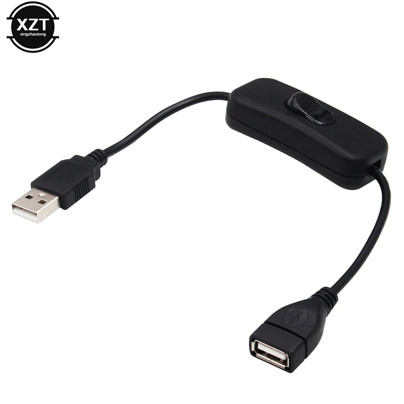 Newest Adapter 28CM USB Cable with Switch ON/OFF Cable Extension Toggle for USB Lamp USB Fan Power Supply Line Durable