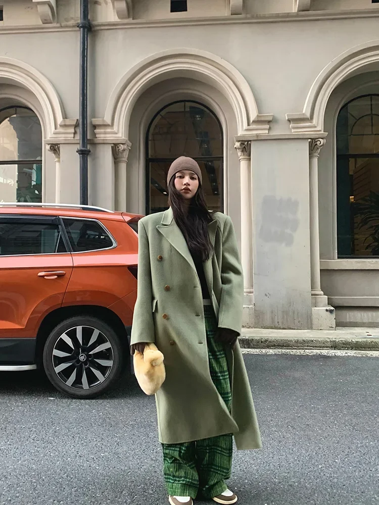 Autumn and Winter Coat New Double-sided Cashmere Coat Female Medium-length Temperament Fashion Wool Tweed Coat Coats for Women