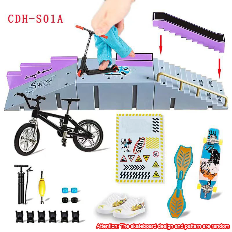 Jeugd Beginner Vinger Skateboarden Speelgoedset Indoor Sport Platform Scooter Broek Combinatie Kerstcadeau voor kinderen