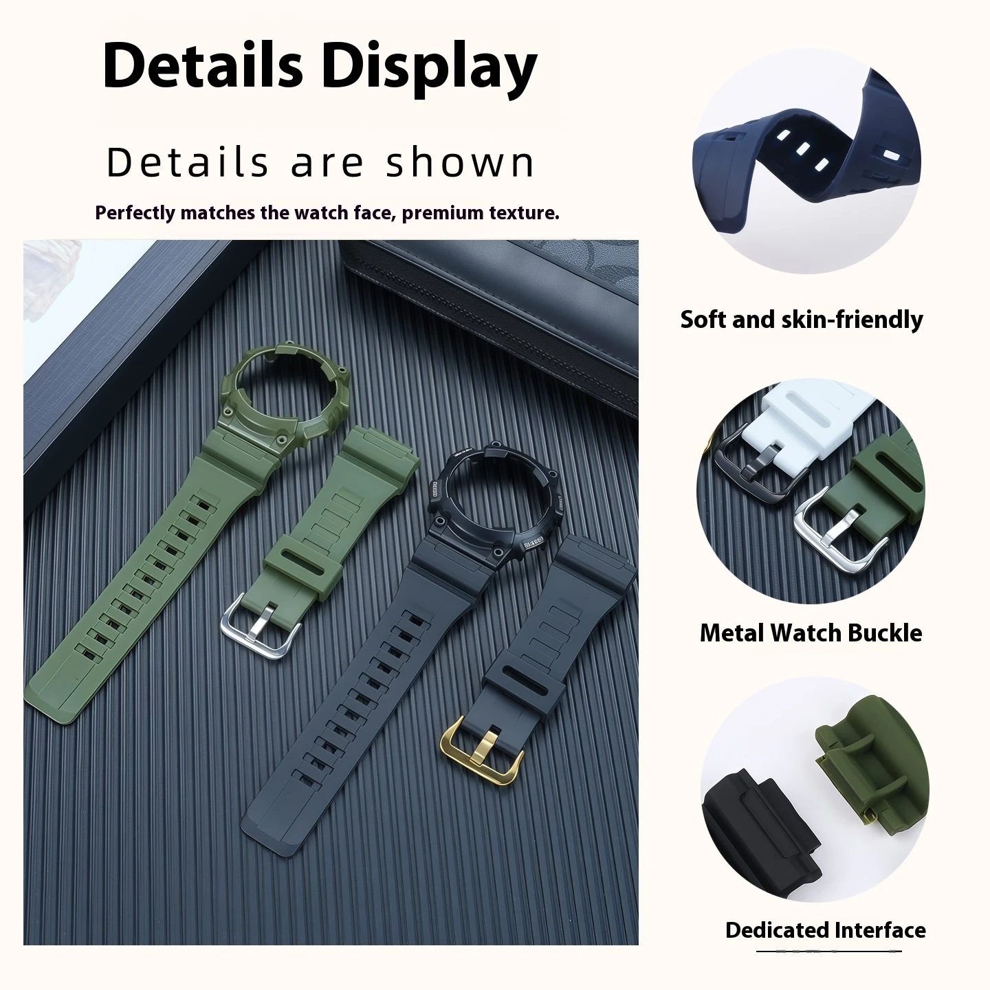 カシオ G-SHOCK AQ-S810 改造スポーツ防水シリコン時計ストラップケース aq-s810 ラバーウォッチバンド時計ケースソフトベルト