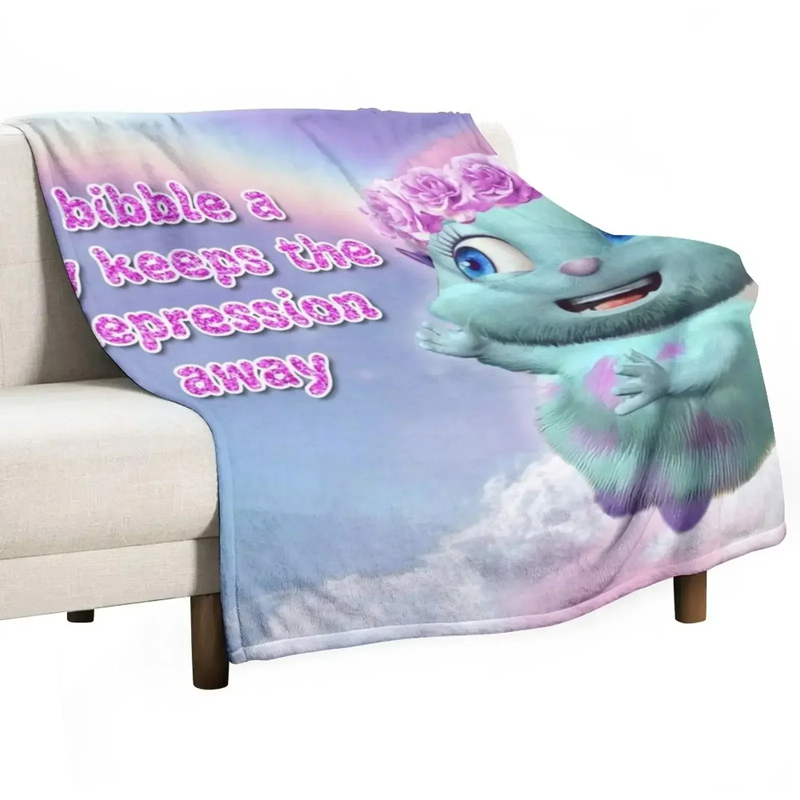 Bibble a Days Keeps the Depression Away Iemdnoa Throw Blanket for sofa Tourist Blankets