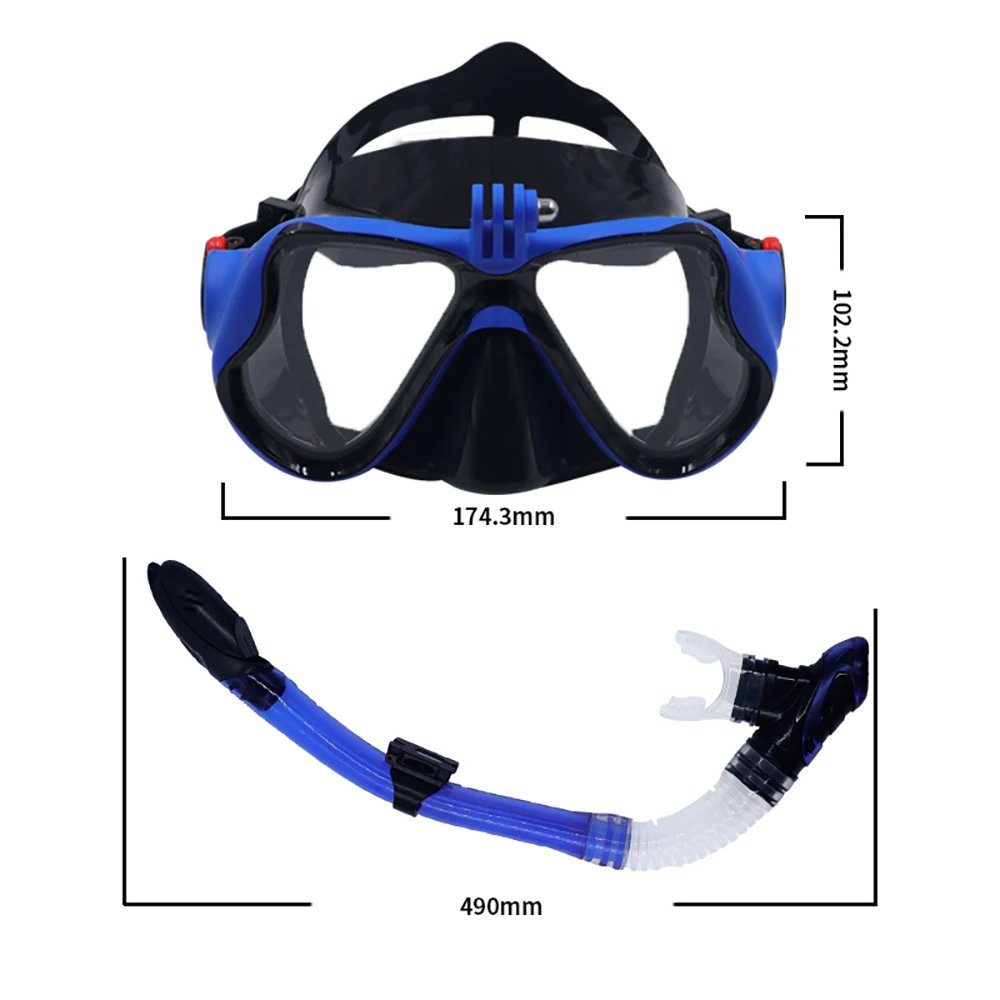 Schnorchel Tauchmaske profession elle Unterwasser maske Schwimm brille Schnorchel Tauch ausrüstung Kamera halter für Go Pro