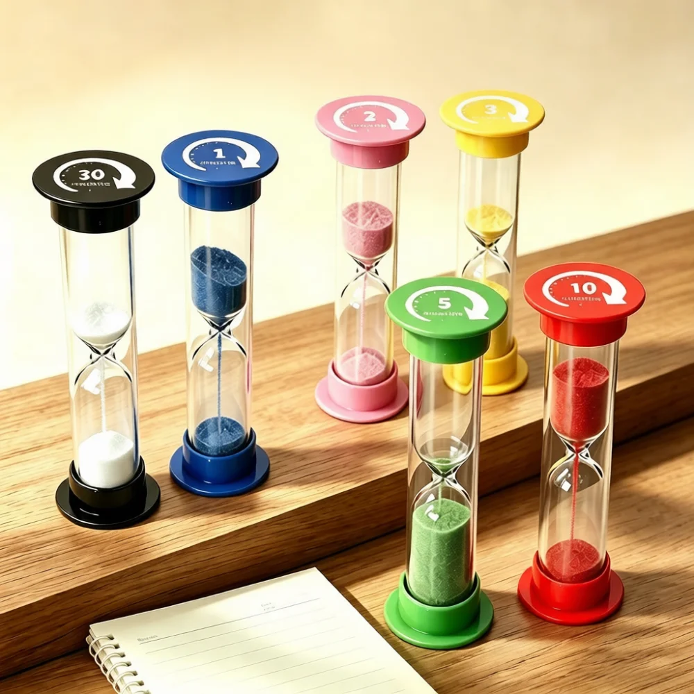 Plastic Hourglass Timer Kids Learning Assistant Creative Routine Training Clock Practical Toothbrushing Decor Gift