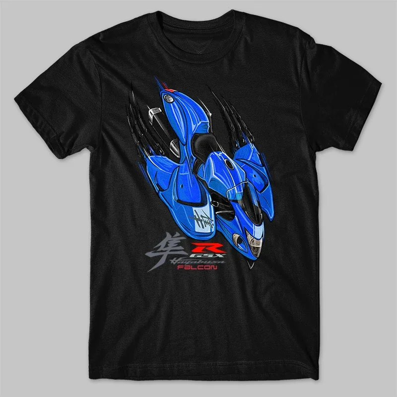 Classic Japanese Motorcycle GSXR Hayabusa Falcon Inspired T-Shirt 100% Cotton O-Neck Short Sleeve Summer Casual Mens Tshirt