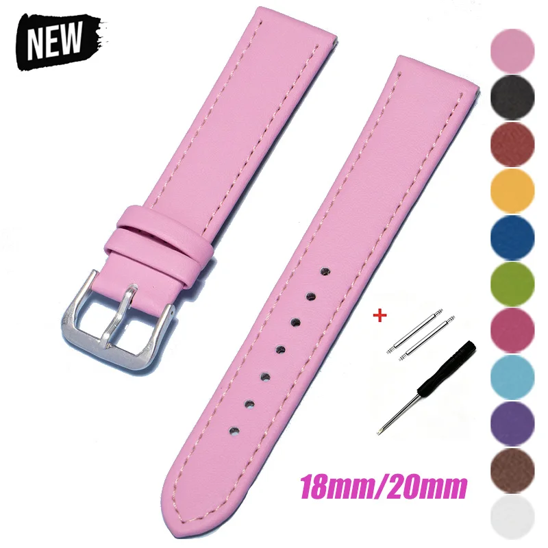 18mm 20mm Vintage PU-Lederarmband für Herren und Damen, universelles PU-Uhrenarmband, atmungsaktives Armband, Sport-Armband-Zubehör