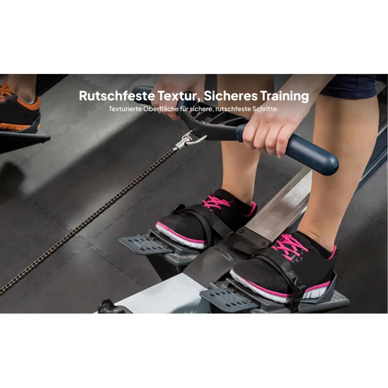 Black Non Slip Trainer Pedals Shock Absorption Accessories for Rowing Machine Pedaling Device Exercises