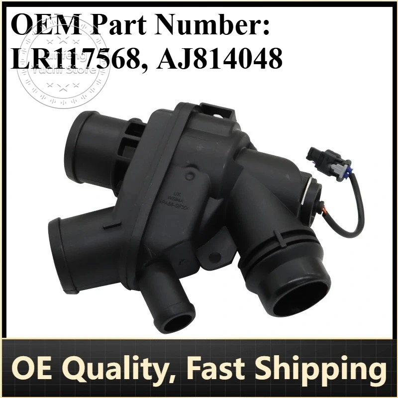 

P/N: LR117568, AJ814048 - Coolant Thermostat for Land Rover Range Rover Velar, Range Rover Sport, LR4, Discovery; Jaguar
