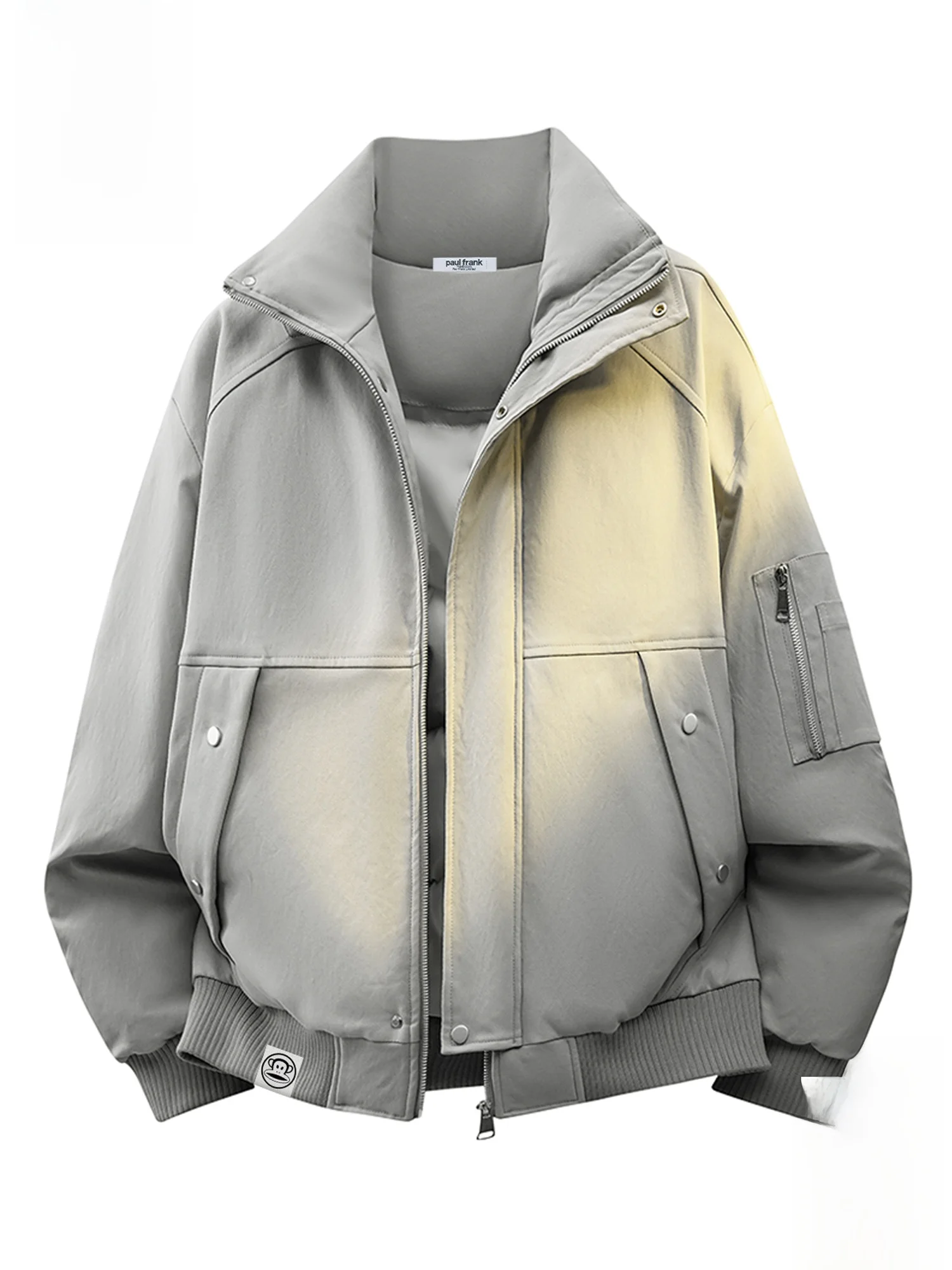 

PaulFrank Monkey Hooded Cotton Jaet Men's Winter Warmth Faionable Workwear Stand Collar Thiened Polyester Fiber Coat