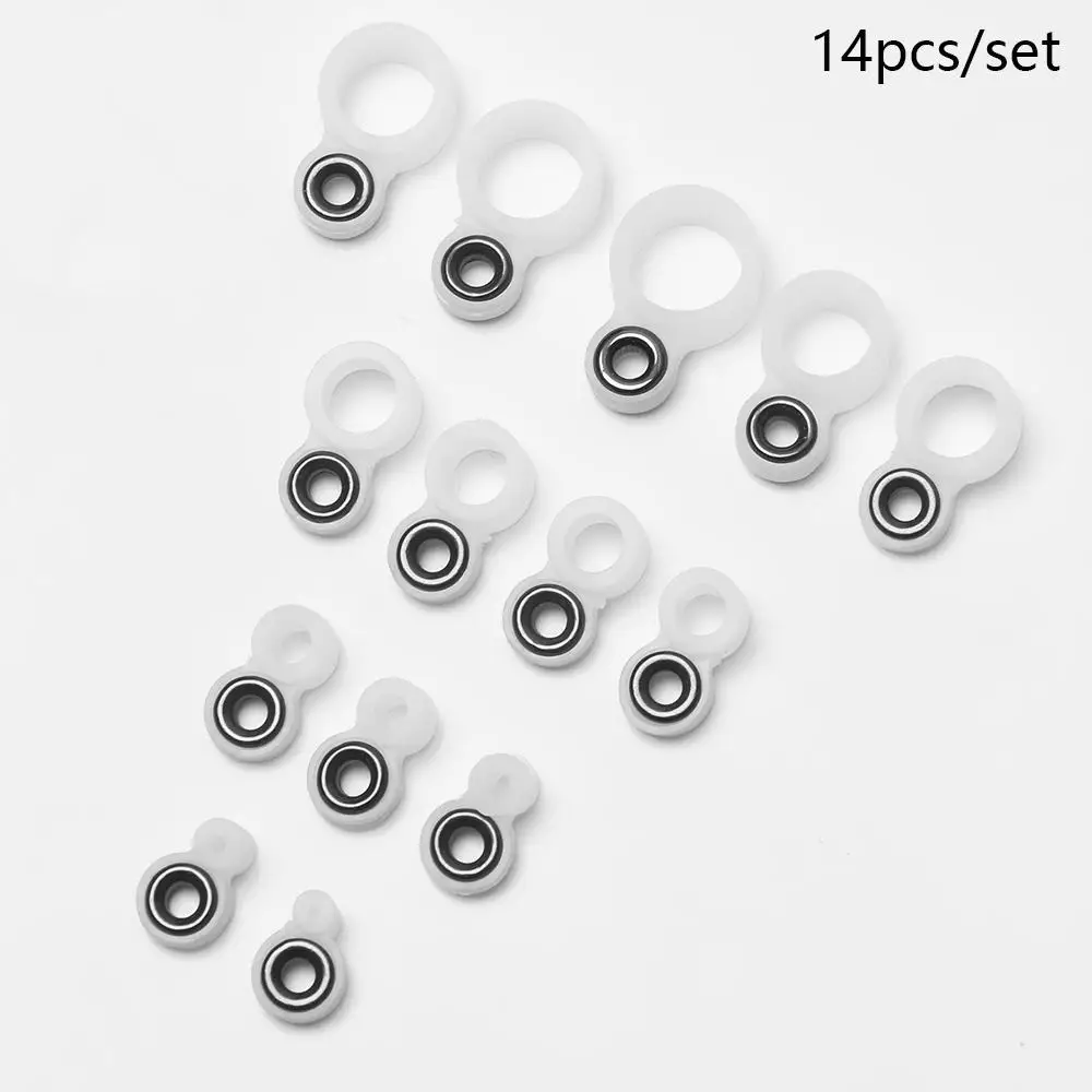 14Pcs Different Size O Ring 1-14 Internal diameter Tip Repair Kit Fishing Rod Wire Ring Fishing Line Guide Eye Ceramic Ring