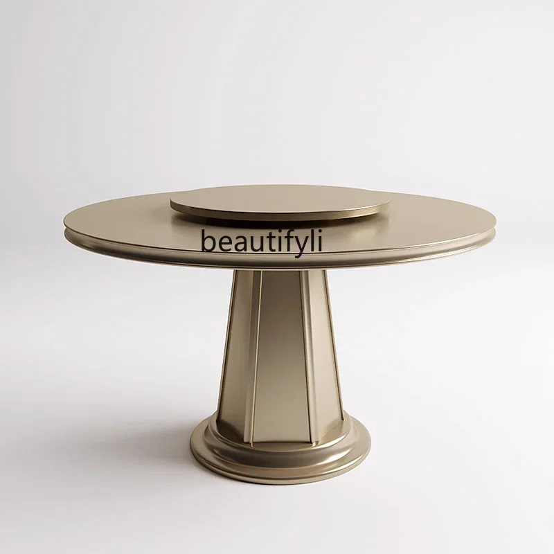 

Light Luxury Furniture American Dining Tables and Chairs Set Solid Wood round Modern Simple French Dining Table Rectangular A1