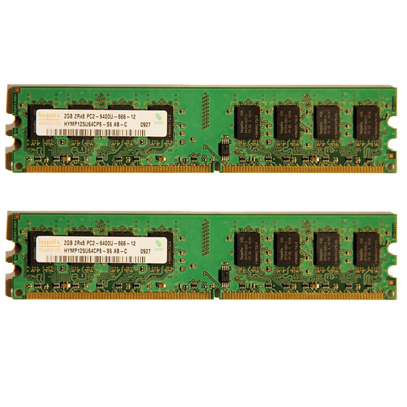 Hynix Ddr2 RAM 2GB 800MHz Để Bàn Nhớ DDR2 2GB 2Rx8 PC2-6400U-666-12 Ddr2 800 2Gb Máy Tính Để Bàn RAM bộ Nhớ