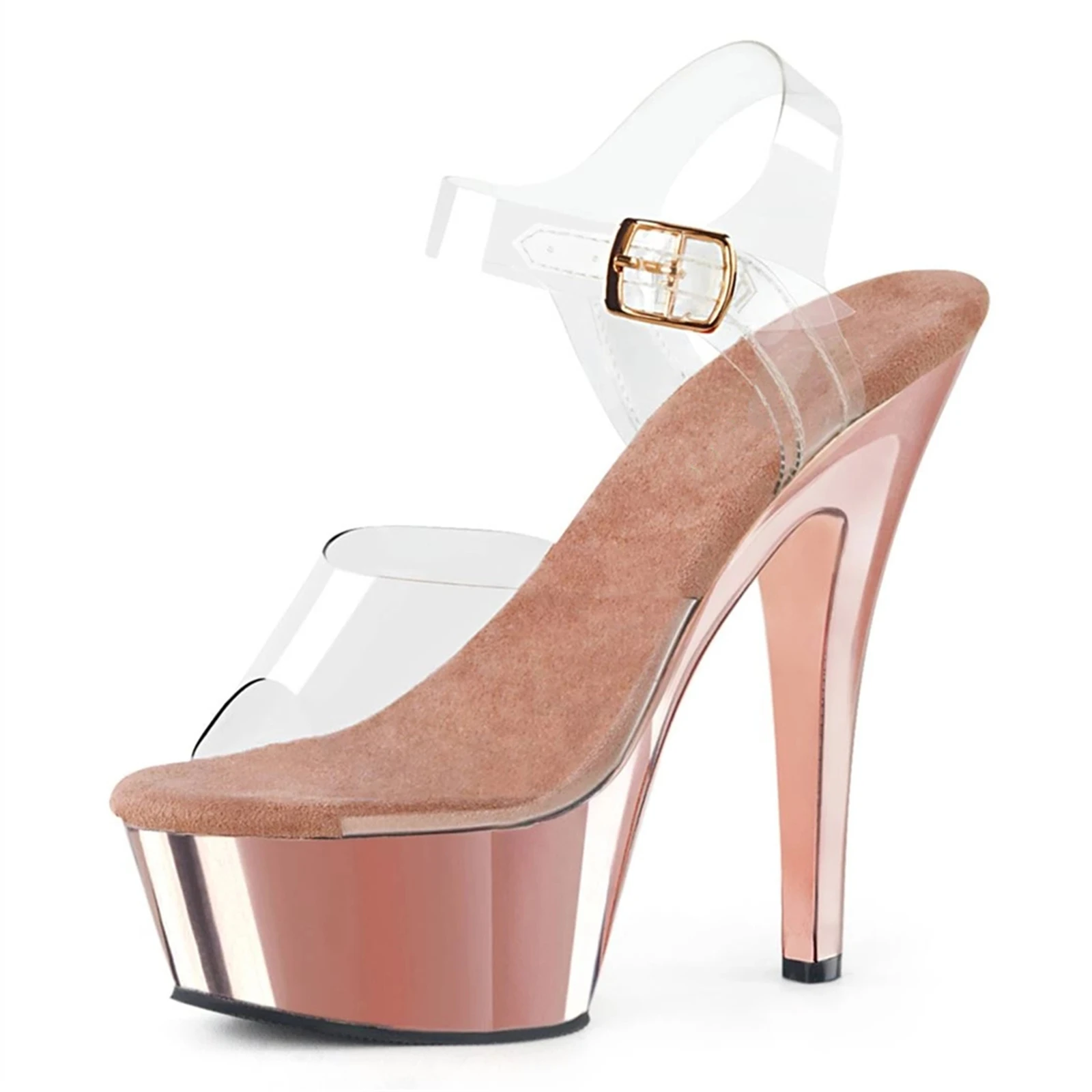 

Neon Fantasy Heels 15 см — светящиеся в темноте танцевальные сандалии с прозрачной прозрачностью и нескользящей подошвой для сцены K-Pop