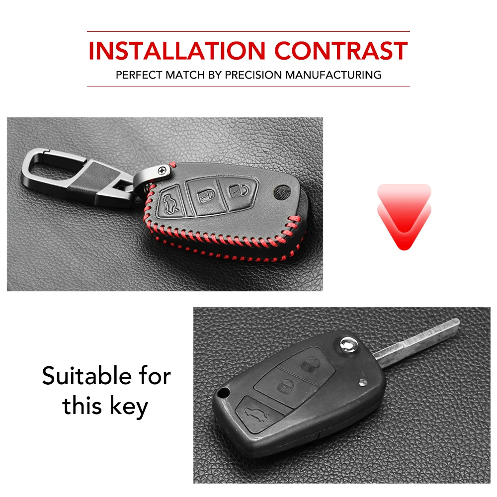 3 Button Leather Car Remote Key Fob Shell Cover Case For Fiat Florino Qubo Ducato Bravo Doblo Linea Punto Stilo Iveco