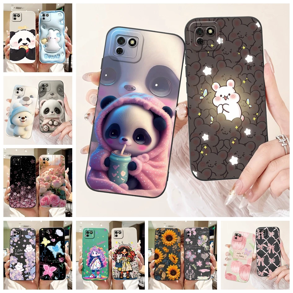 For Huawei Y5p Honor 9S Case DUA-LX9 Cover Creative Panda Camera Lens Protection Soft Silicone Back Cover For Honor9S 9 S Fundas