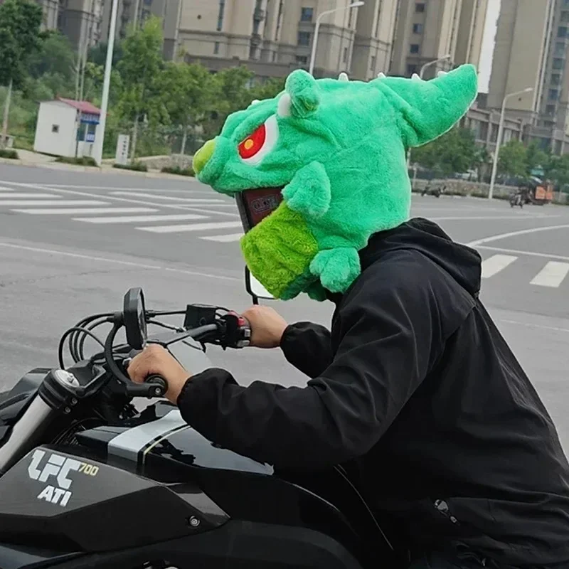 Casco fresco y a la moda, diadema decorativa de dibujos animados con textura de felpa delicada y suave, estilo de grifo verde