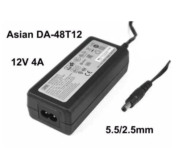 

APD/Asian Power Devices DA-48T12, 12V 4A, Barrel 5.5/2.5mm, 2-Prong Power Adapter