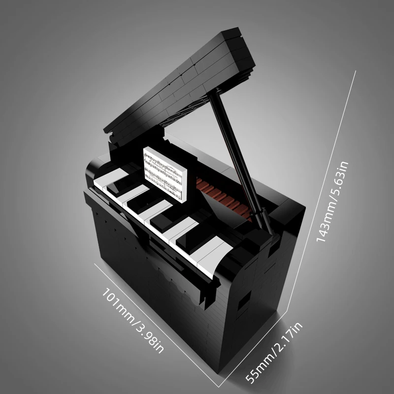 Bouwsteen Piano Puzzeldoos Ontgrendelend speelgoed, Verrassingsopbergvak, Ideaal cadeau voor kinderen en volwassenen, Leuke leerervaring