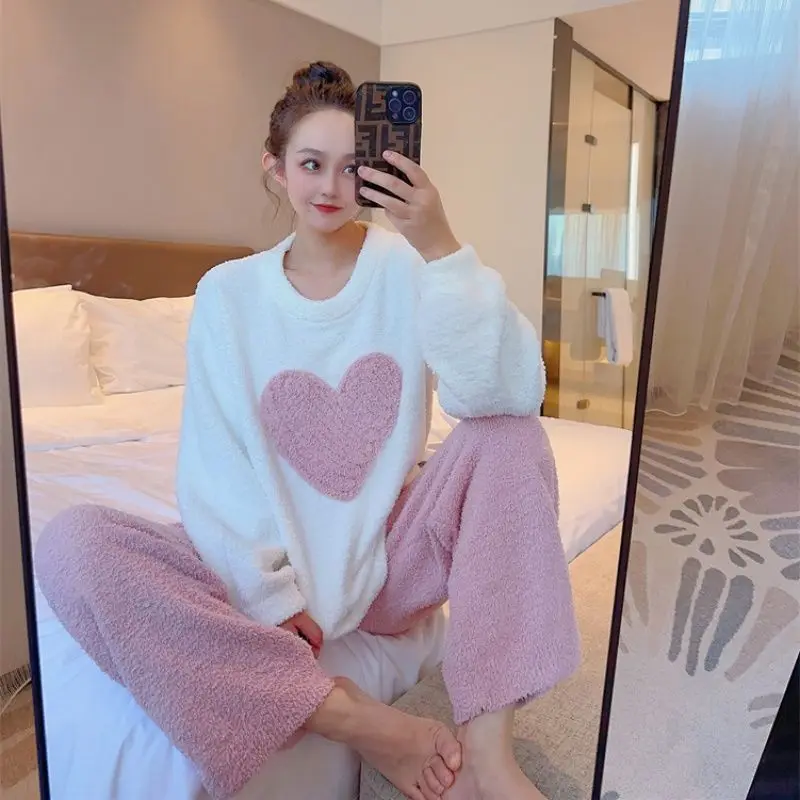 

Women's Pajama and Long Pants Set, Women's Pajama Pants, Women's Room Wear for Winter Warmth, Women's Pajama Pants Set