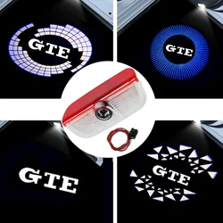 2Pcs LED Car Door Welcome Light Logo for VW GTE Logo Golf Tiguan Arteon POLO BORA Passat Jetta Touareg Courtesy Projector Lamps