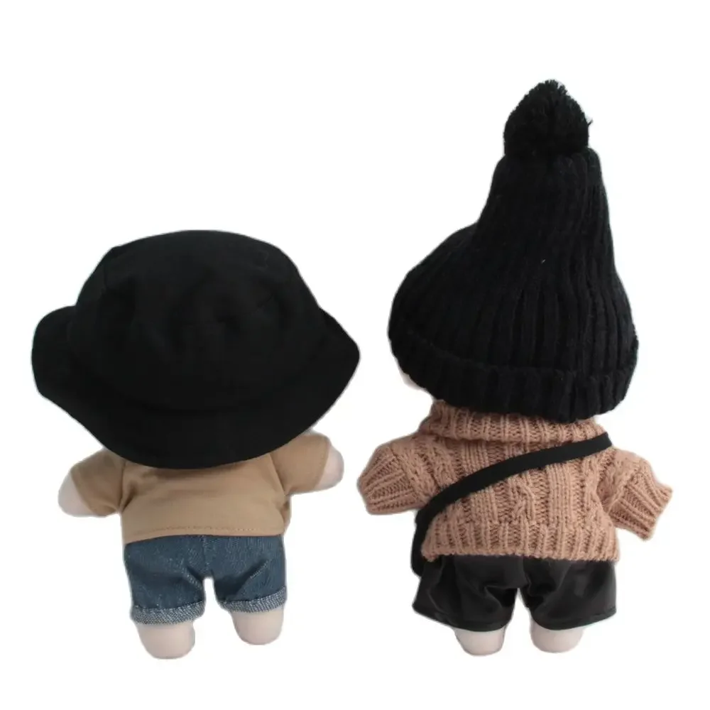 20cm Idol Doll Plush Clothing Accessories For 20cm Toy Doll Accessories Khaki Coffee Color Sweater Pants Children DIY Gift