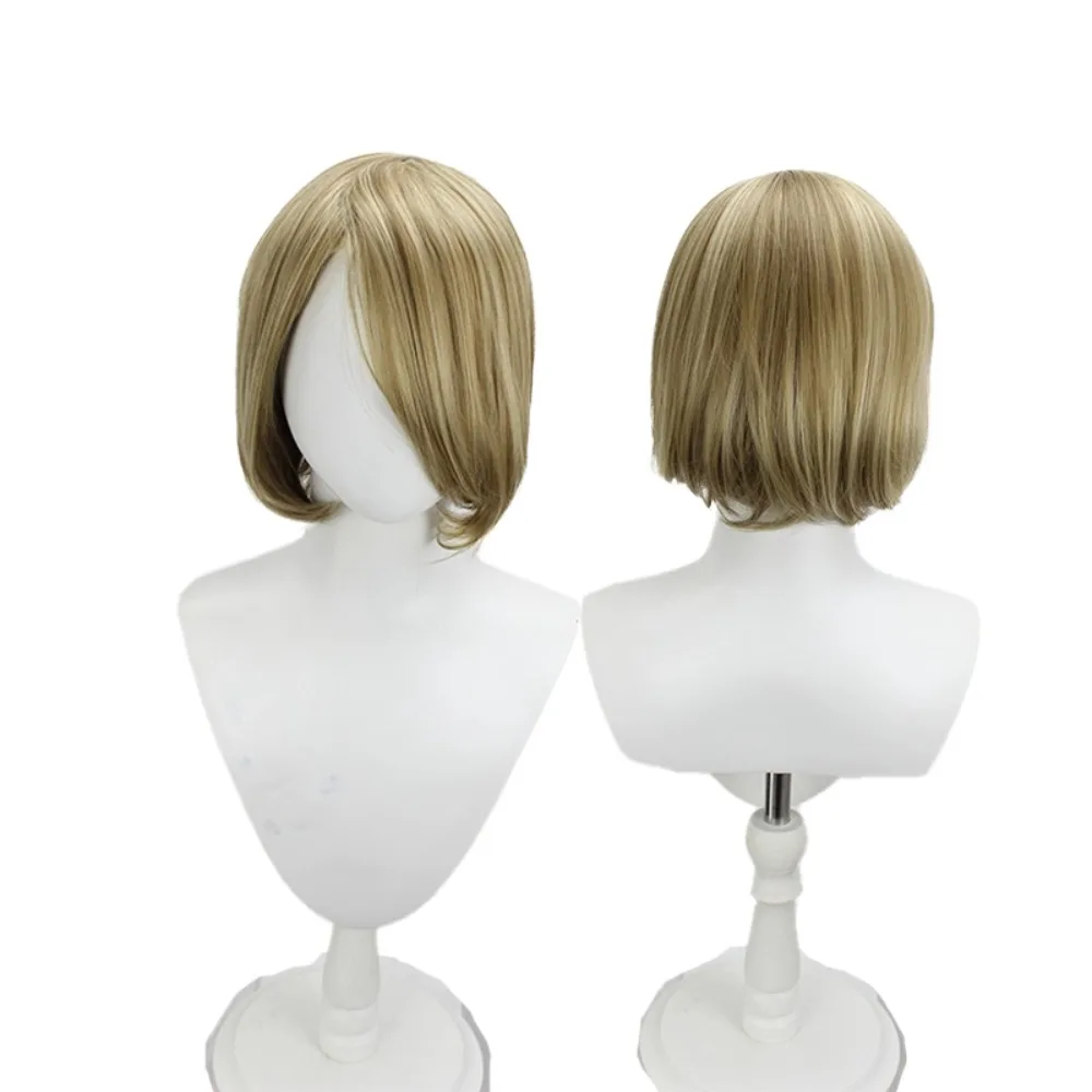 

RE4 Ashley Graham Wig Blonde Bob Cut Synthetic Hair