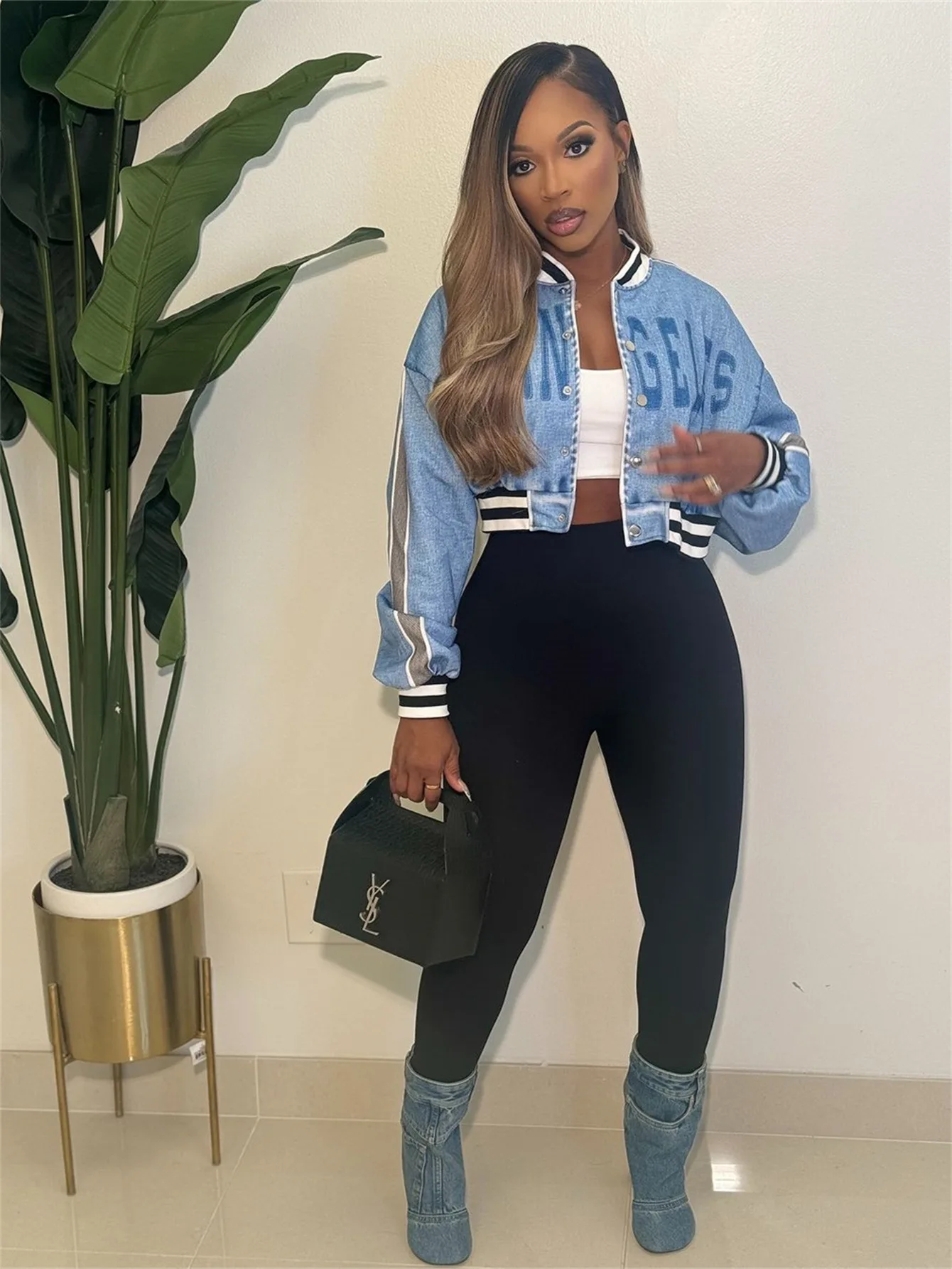 Kurtka bomberka dżinsowa w sty – Women'S Fashion Bomber Jacket recenzja i cena