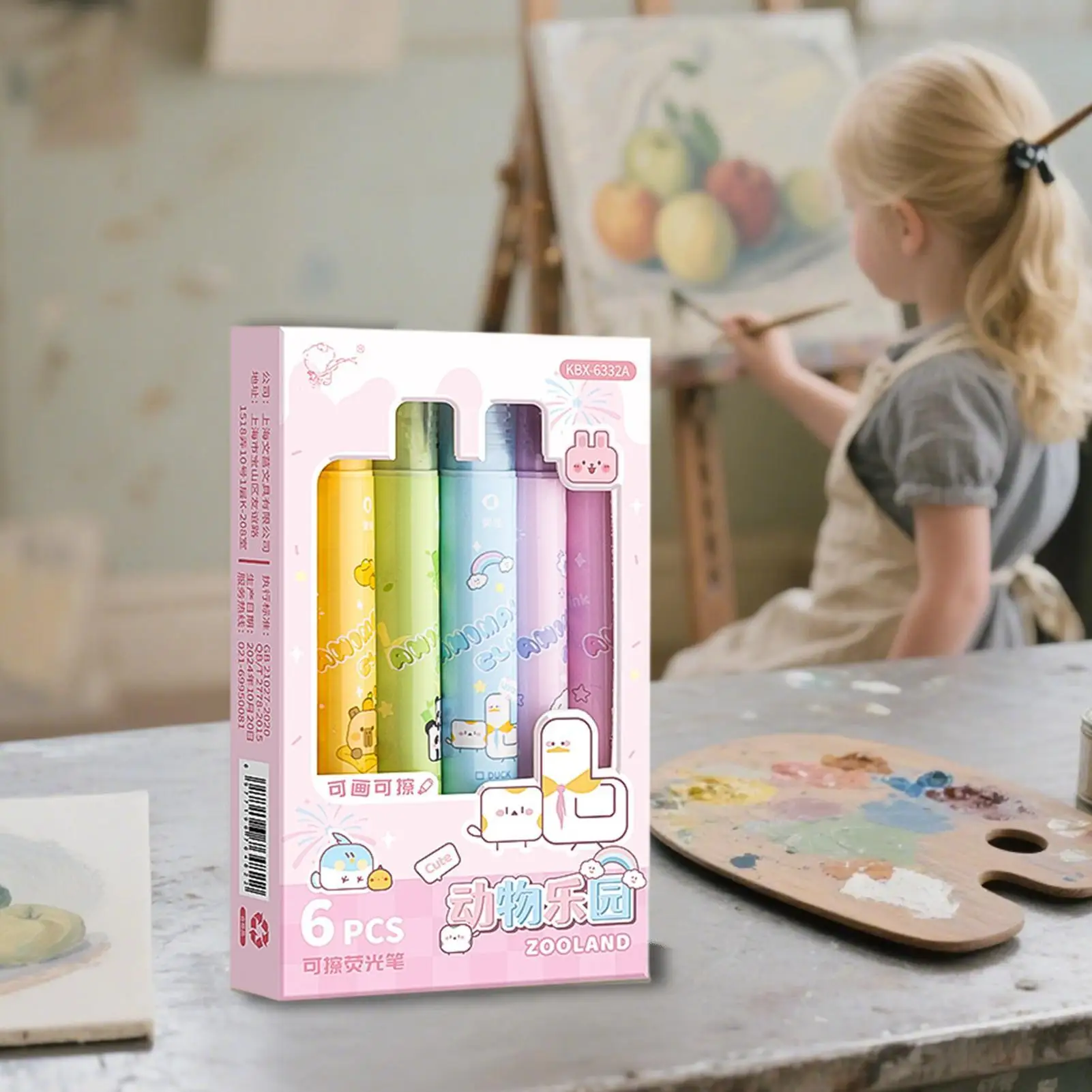 Highlighters Assorted Colors Colorful Double-headed Aesthetic Highlighters Quick-Drying Writing Tool Stationery Supplies For