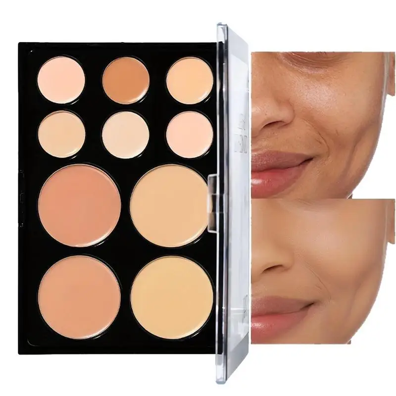 Cream Concealer Palette 10 Color High-Gloss Facial Powder Makeup Safe And Non-Irritating Makeup Supplies Gifts For Birthdays