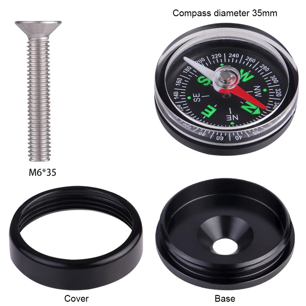 Handlebar Compass Lightweight Motorcycle Compass Waterproof Bicycle Compass Dustproof Multi-Purpose Bicycle Handlebar Accessory