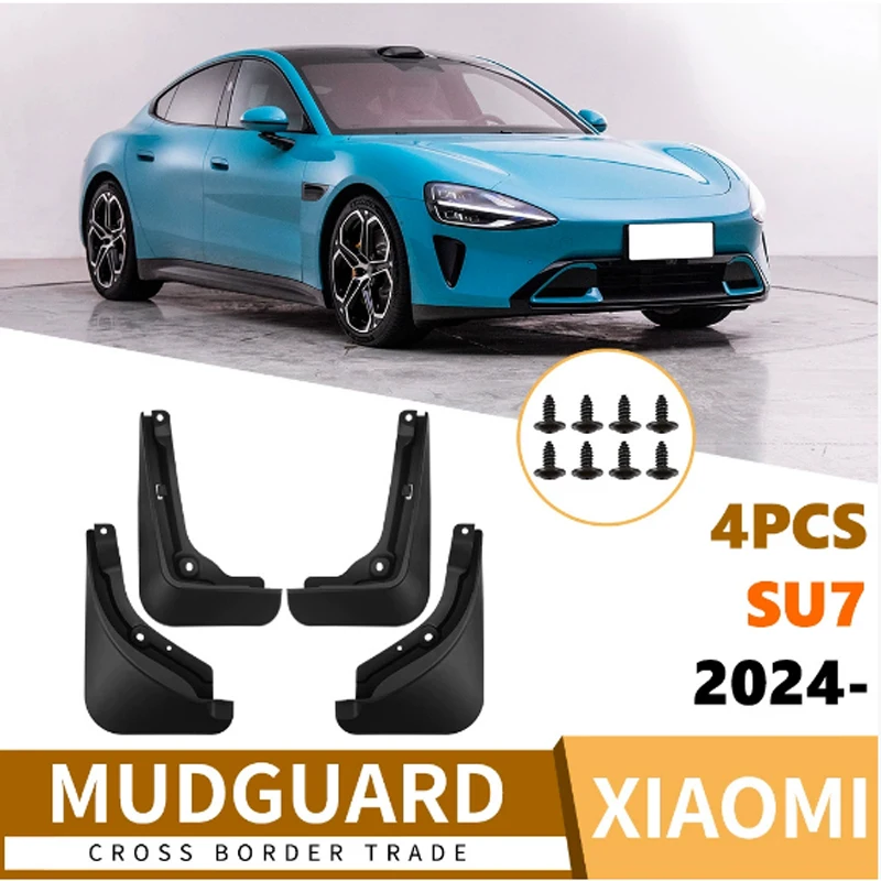 

For Xiaomi SU7 2024-2025 Car Front Rear Tires Fender Protective Cover Waterproof Sediment Resistant Thick Plastic Accessories