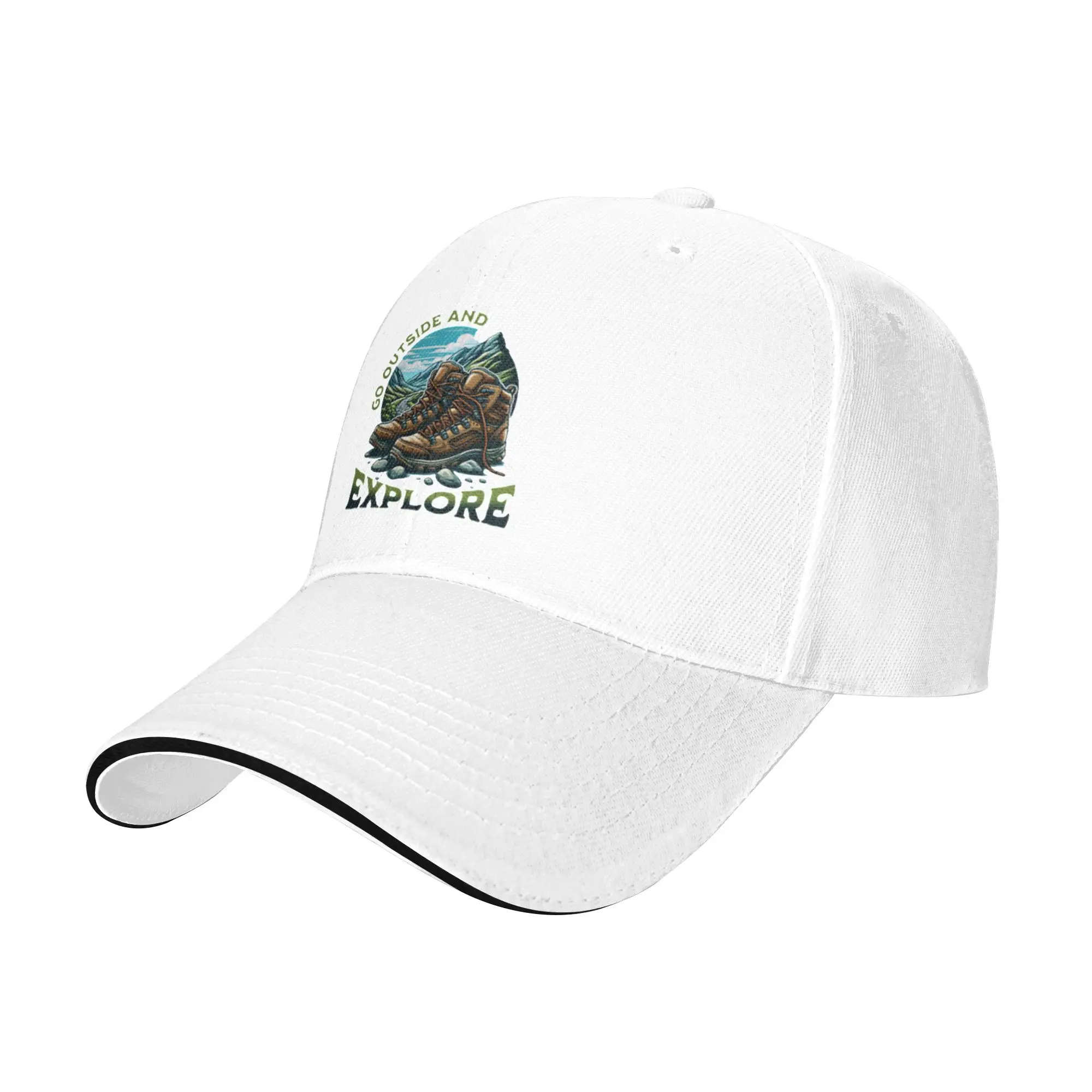 Go outside and explore  cool hiking Gift For Children Men Women A Baseball Cap Hat