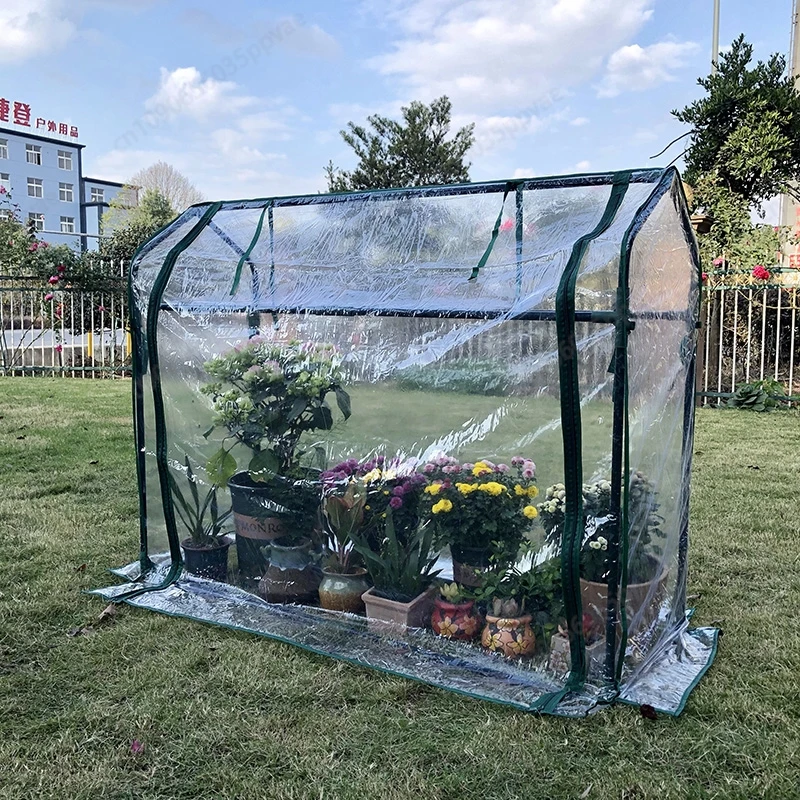 

Portable Winter Greenhouse With Frost Proof Cover And Windproof Design For Balcony Plant Shelf Outdoor Garden Use With Rain