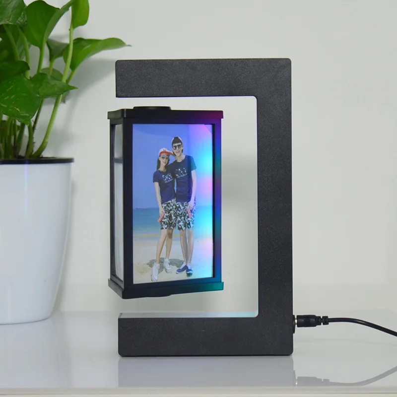 Imagem -02 - Magnetic Levitating Photo Frame com Luzes Led Luz Noturna Criativa Picture Display Aniversário e Presente de Natal