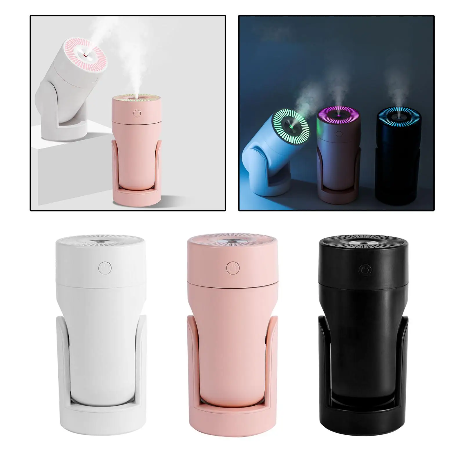 Mist Purifier Nano Diffuser LED Lamp 2 Mist Modes Ultrasonic Air Humidifier