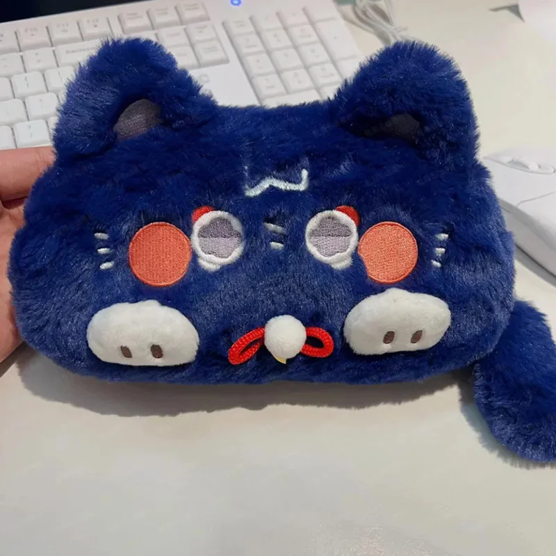 20x10x5CM Genshin Impact Plush Kawaii Bags Scaramouche The Tail Will Ring Cute Purse Suitable Capacity Mini Pencil Case Wallet