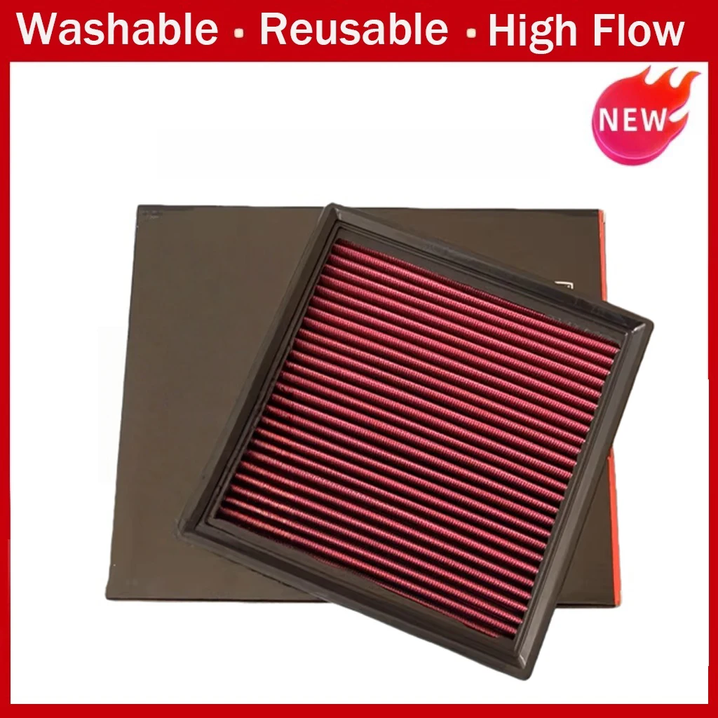 Filtro de ar de alto fluxo para carro, para chrysler 300c 3.0 09.05-12.10 jeep grand cherokee iv (wk) 3.0 v6 08.13- 04861688ab, lavável e reutilizável