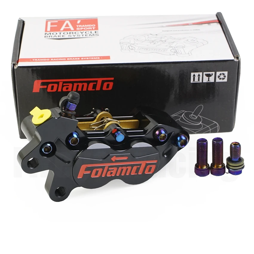 AliExpress Fireyouracing 40mm Mounting Motorcycle Disc Brake Calipe 4 Piston For Yamaha Kawasaki Suzuki Dirt Bike Modify Hf6 Left or Right side Adelin