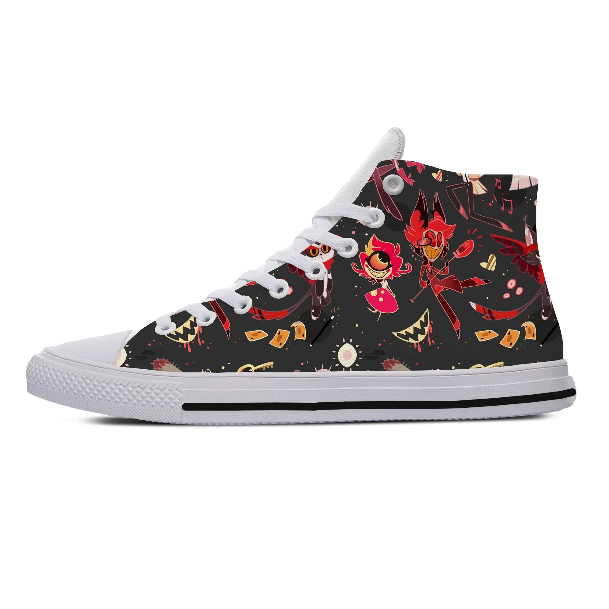 Hot Fashion Woman Man Hotel Hazbin Breathable Lightweight Custom Sneakers Casual Board Shoes High Quality High Help Canvas Shoe