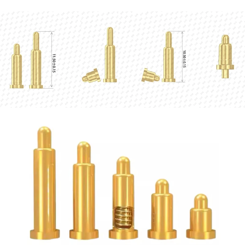 POGOPIN Spring Thimble H11.5mm Patch Copper Gold Plated Charging Probe High Current Thimble Connector Wholesale