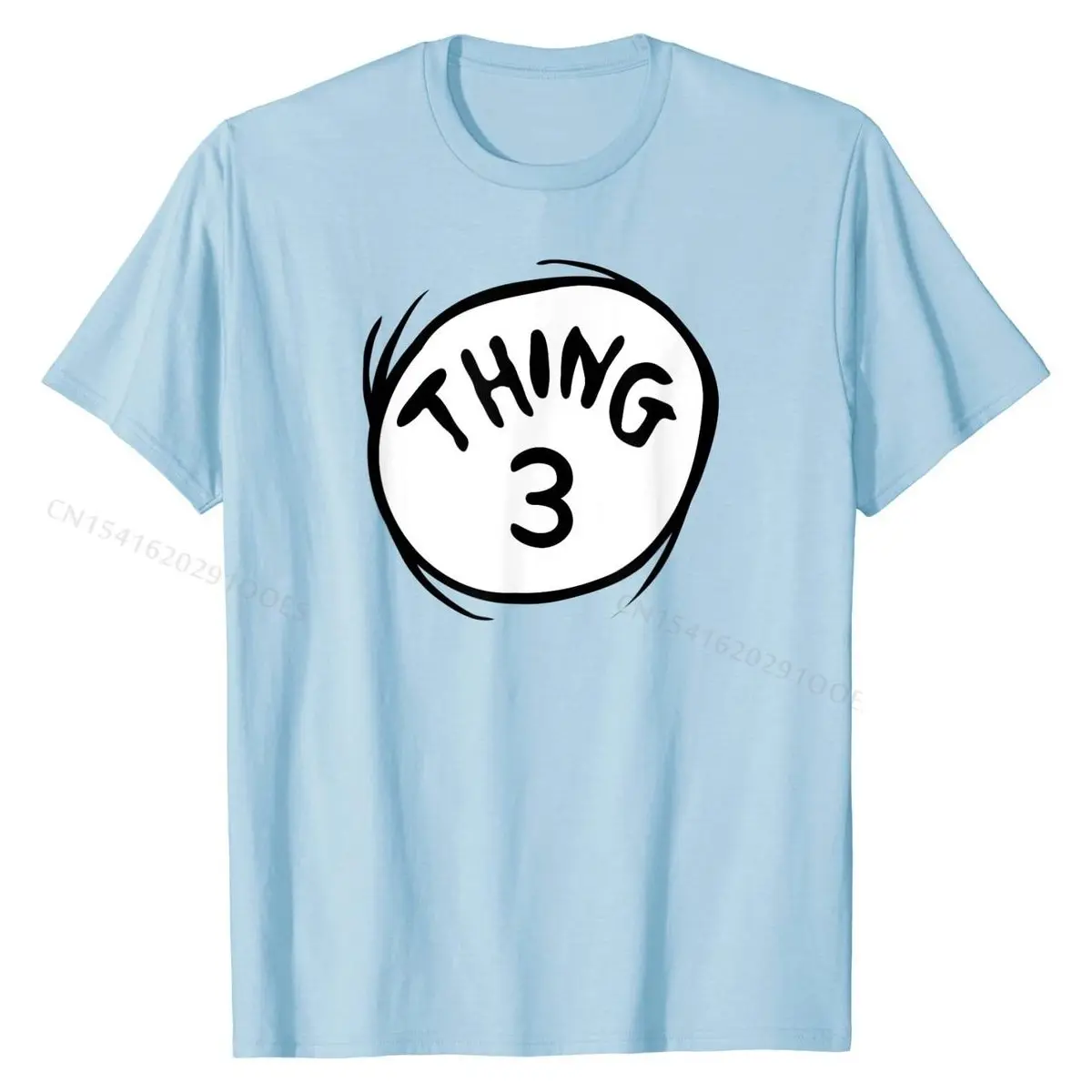 Thing 3 Emblem Color Option T-Shirt Cotton Men Tops Shirts Personalized T Shirts Printing Fashionable