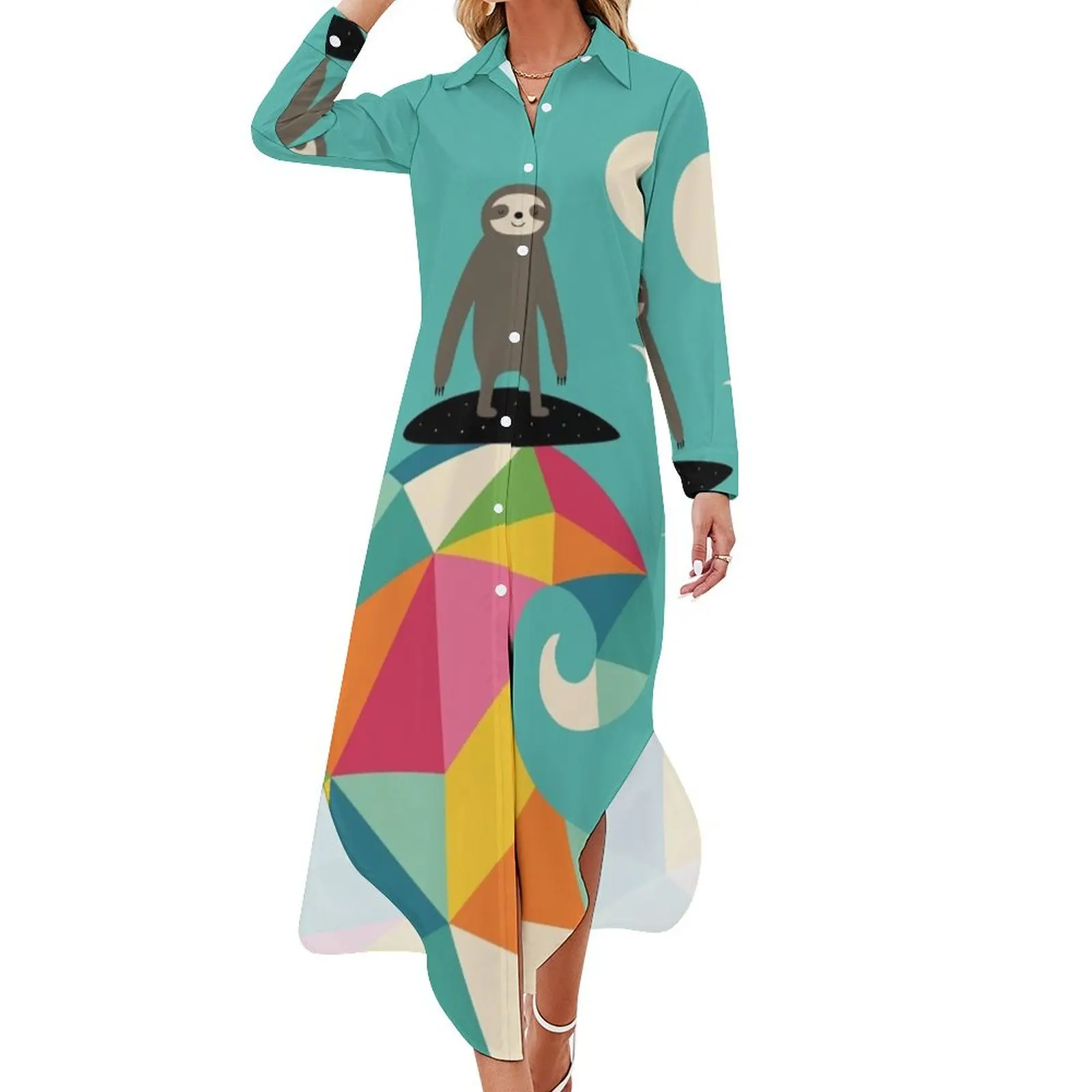 

Surfs Up Long Sleeved Shirt Dress ladies dresses for special occasion Cocktail of dresses