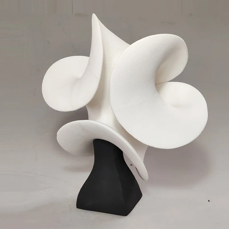 ceramic vase black and white creative rotating and twisting flower arrangement soft dining table model room ornament