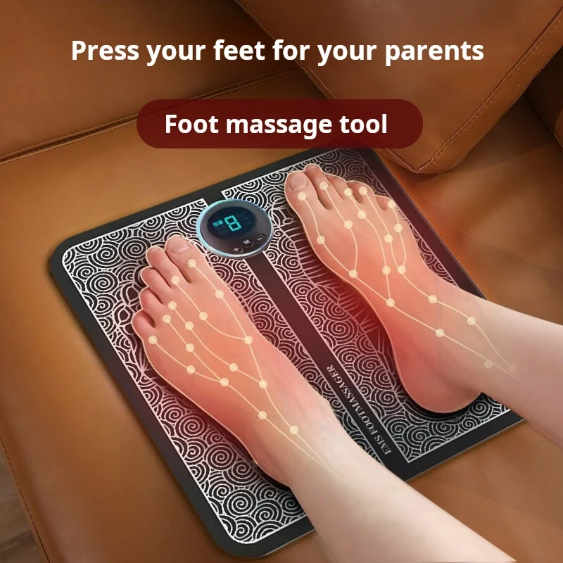 Lcd Ems Pulse Foot Massage Foot Pad Massager Foot Acupoints Meridian Massage Foot Nerve Automatic Pressing