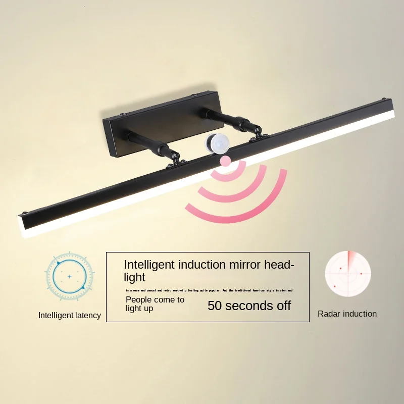 

Xl Smart Induction Mirror Front Light Led Punch-Free Contraction Band Switch Bathroom Mirror Cabinet Light