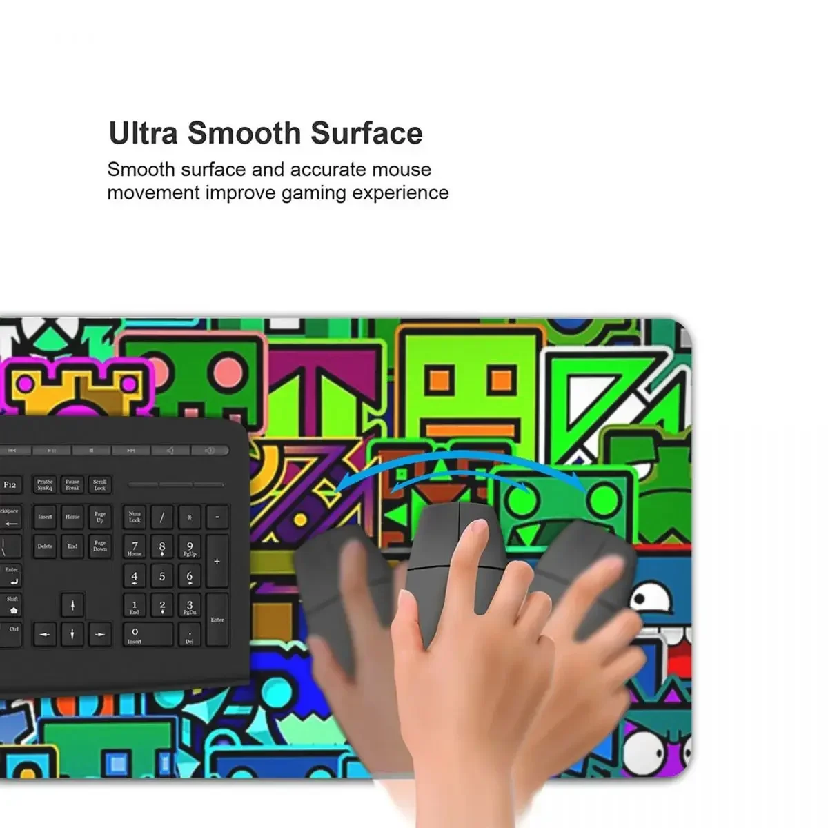 Видеоигра Geometry Dash Большой коврик для мыши Компьютерная клавиатура Коврик для мыши Игровой ПК Ноутбук Настольный коврик Офисные аксессуары Настольные коврики